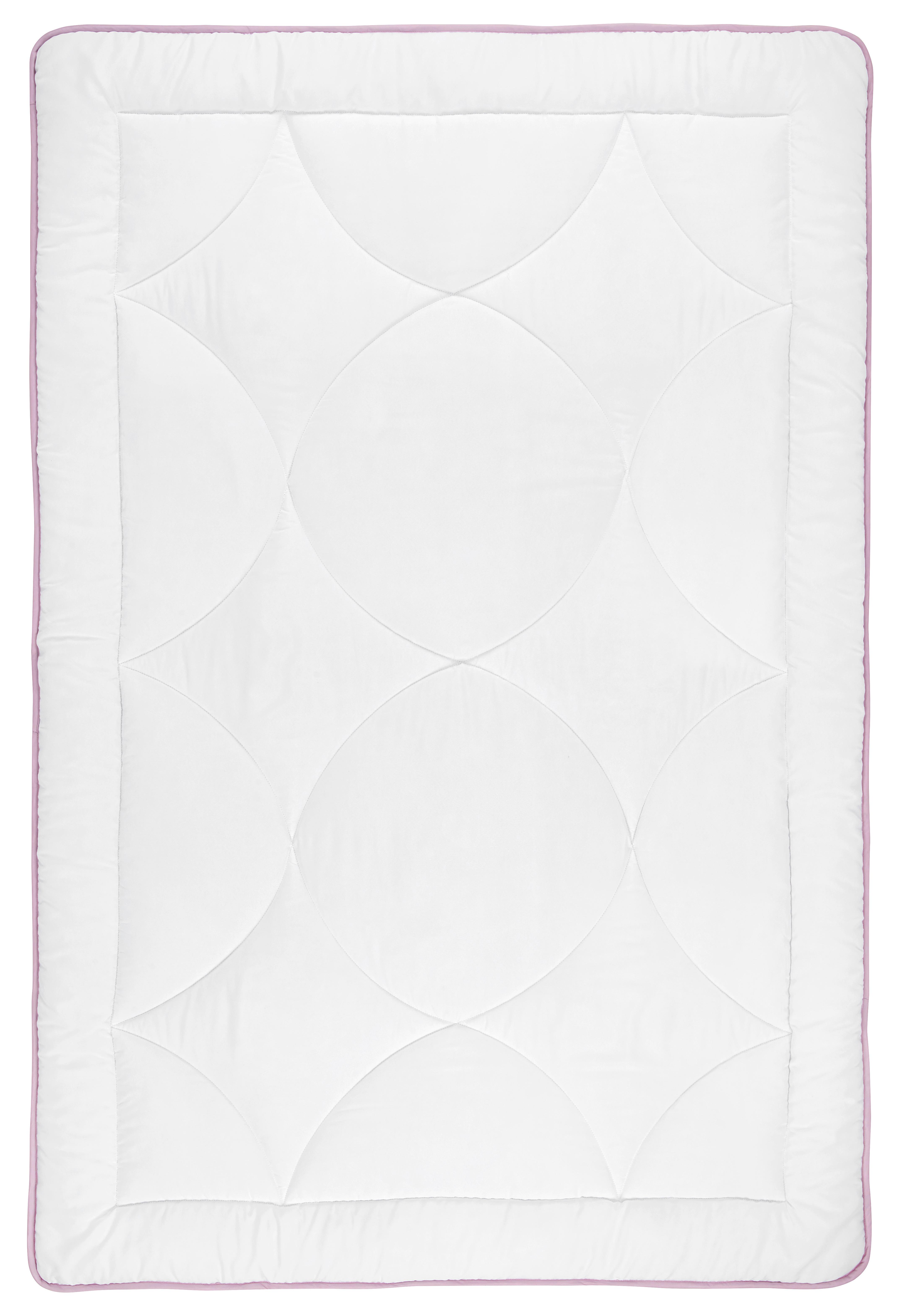 Prošívaná Přikrývka Lavendel, 135/200cm - bílá, textil (135/140/200cm) - Nadana