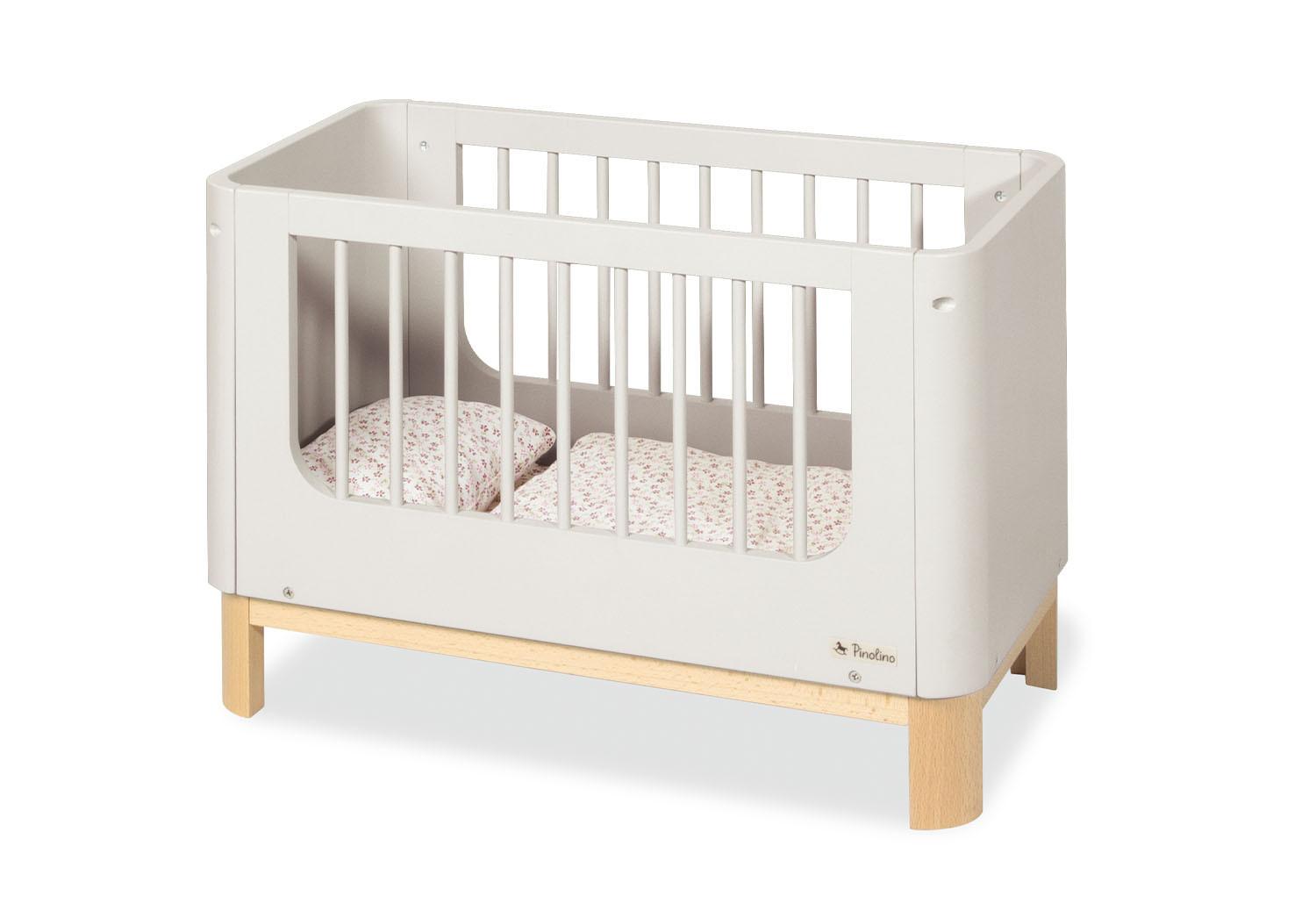 Puppenbett Holz Buche LxBxH: 50x26x34 cm - Beige/Naturfarben, Basics, Holz (50/26/34cm) - Pinolino