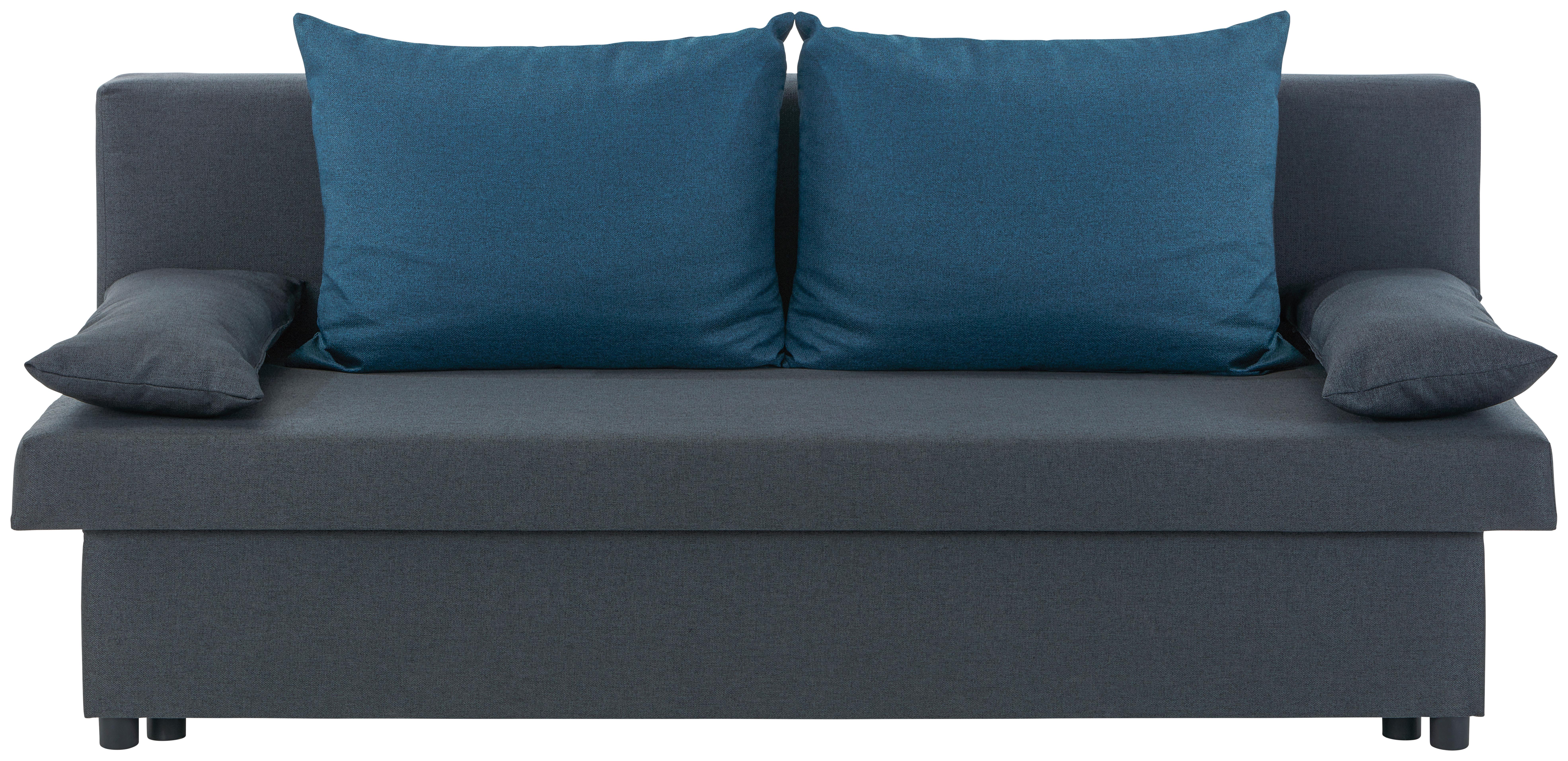 2-sitzer-sofa M Schlaffunktion Neo Dunkelgrau B: 192 Cm - Blau/Dunkelgrau, Basics, Karton/Holz (192/82cm)