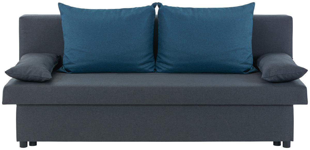 ROZKLÁDACÍ POHOVKA NEO *CENOVÝ TRHÁK* - šedá/modrá, Basics, kov/karton (192/82cm)