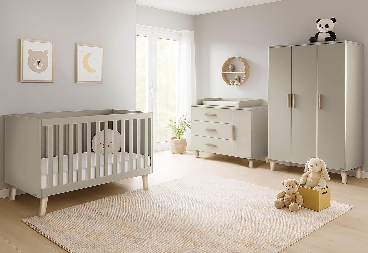 BABYZIMMER TAMI - Eichefarben/Beige, Basics, Holzwerkstoff - Pinolino