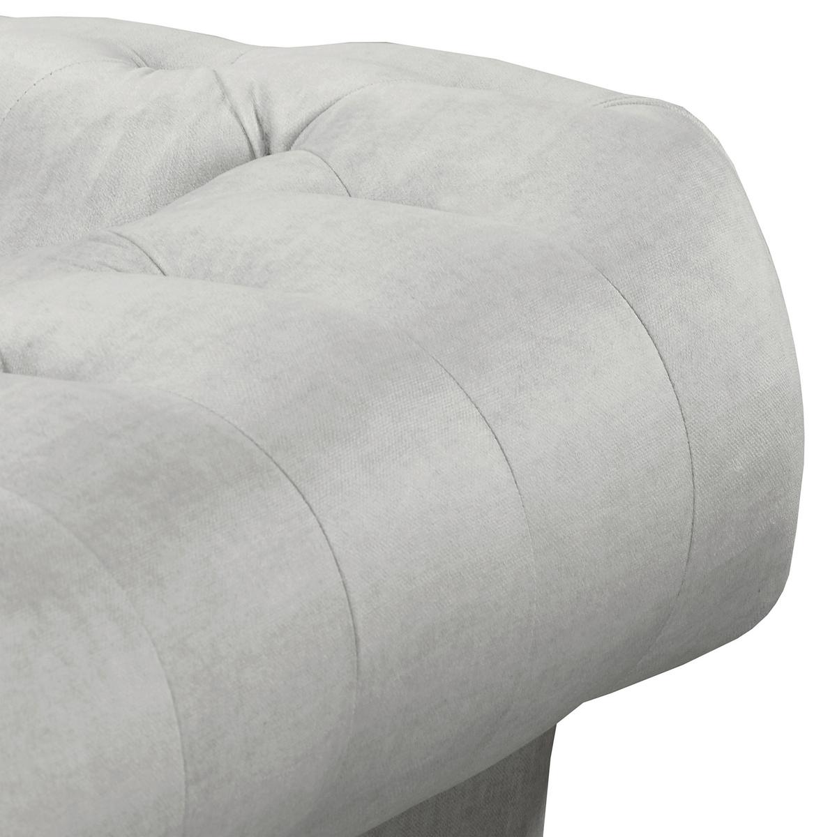 Schlafsofa Laura Hellgrau, B: 218cm - Hellgrau/Braun, Design, Textil (218/74/91cm) - P & B