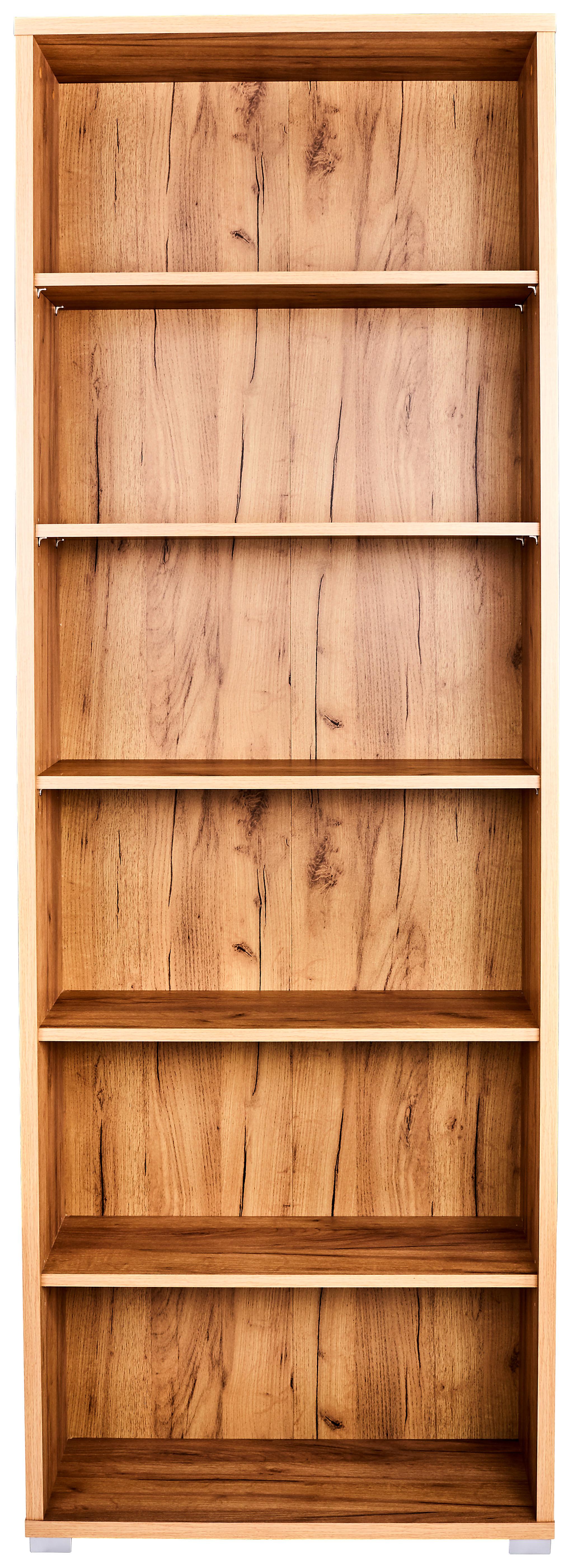 Aktenregal Profi Eiche Dekor B 75 Cm - Chromfarben/Eichefarben, MODERN, Holzwerkstoff (75/220/35cm) - Ondega