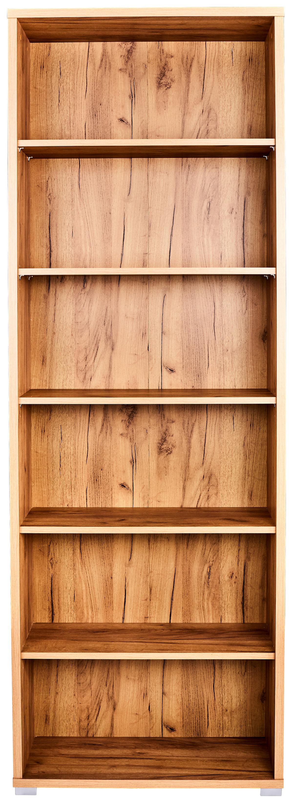 Regál na šanóny PROFI - farba duba/chrómová, Modern, kompozitné drevo/plast (75/220/35cm) - Ondega