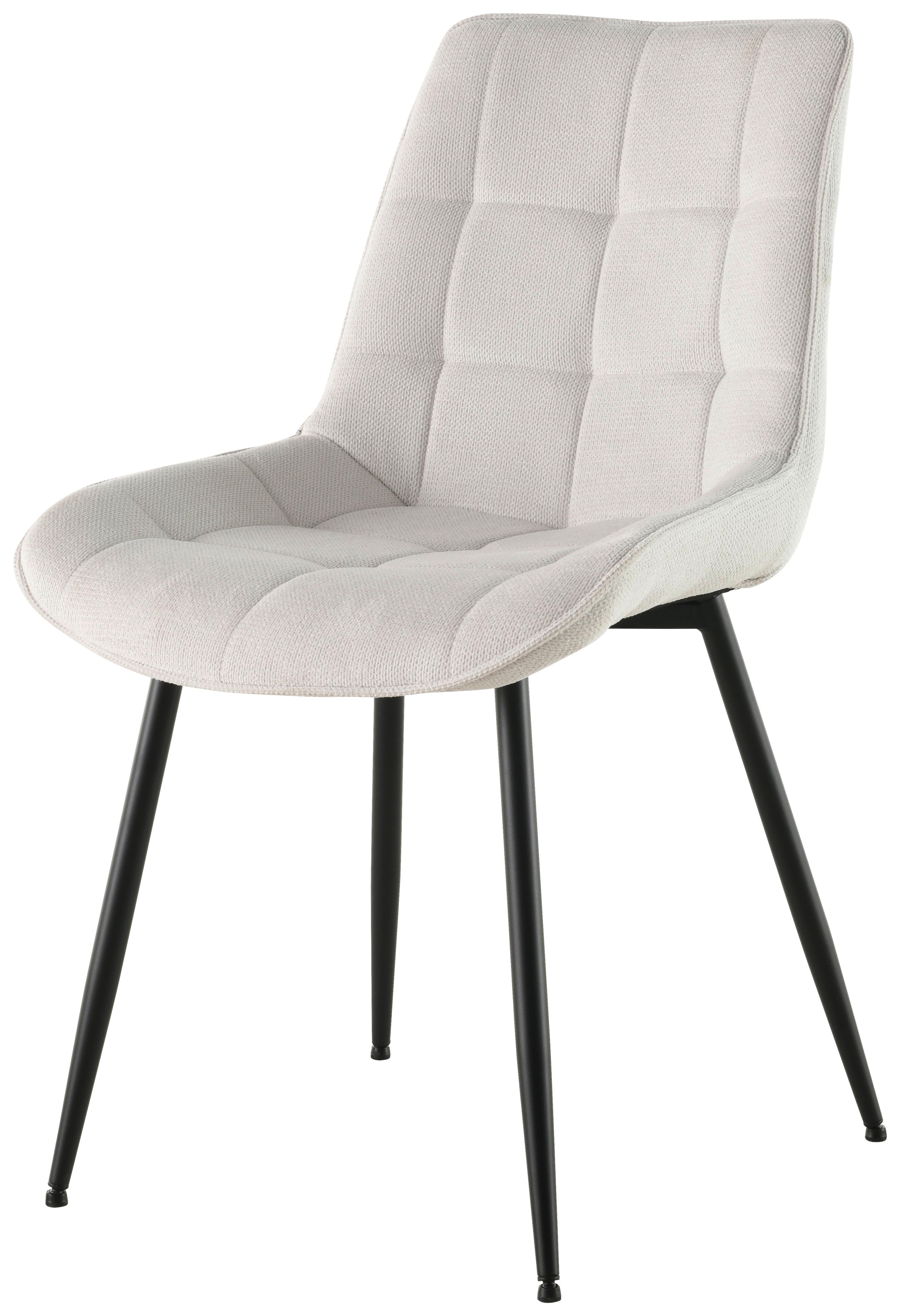 Stuhl Lenny - Schwarz/Weiß, LIFESTYLE, Holz/Textil (54/88/60cm) - Livetastic