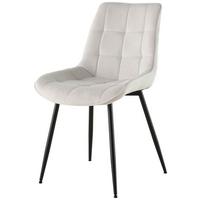 Polsterstuhl Lenny Leinenoptik Weiß - Schwarz/Weiß, LIFESTYLE, Holz/Textil (54/88/60cm) - Livetastic