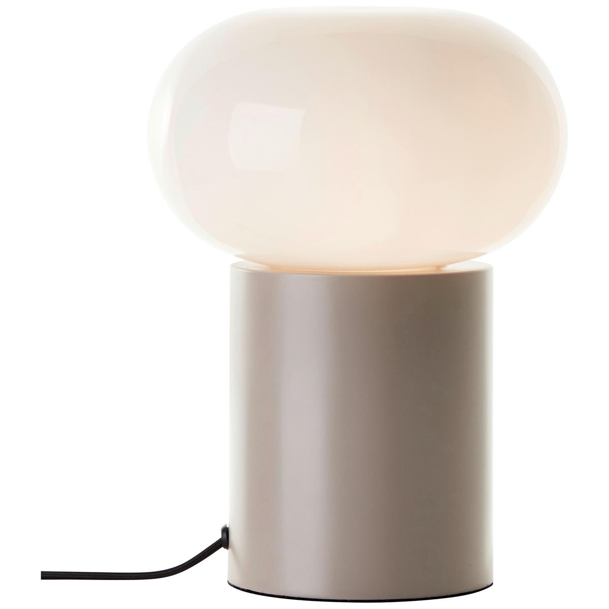 Tischleuchte 99003/20 Daeny - Taupe/Weiß, Design, Glas/Metall (20/27cm) - Brilliant