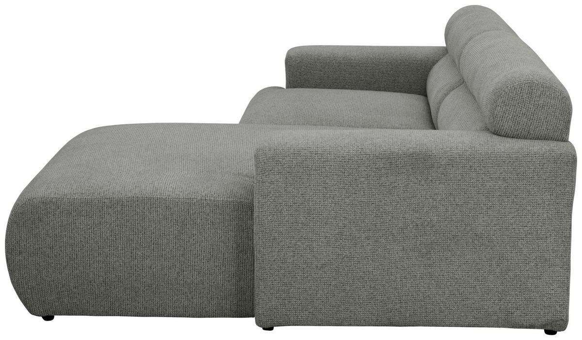 Ecksofa Mercure Grau B: 210 cm - Grau, Design, Holz/Textil (210/68/150cm) - Livetastic