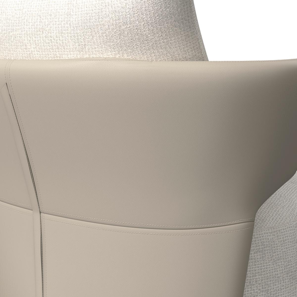 Kreslo NORA, béžová - čierna/béžová, Modern, kov/drevo (80/80/80cm) - Bessagi Home