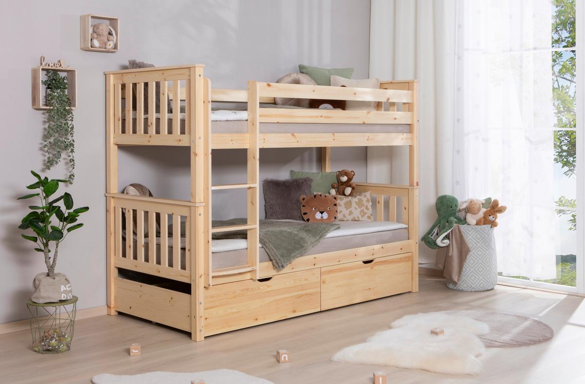 Etagenbett 976080 Sammy - Naturfarben, MODERN, Holz (90/200cm) - MID.YOU