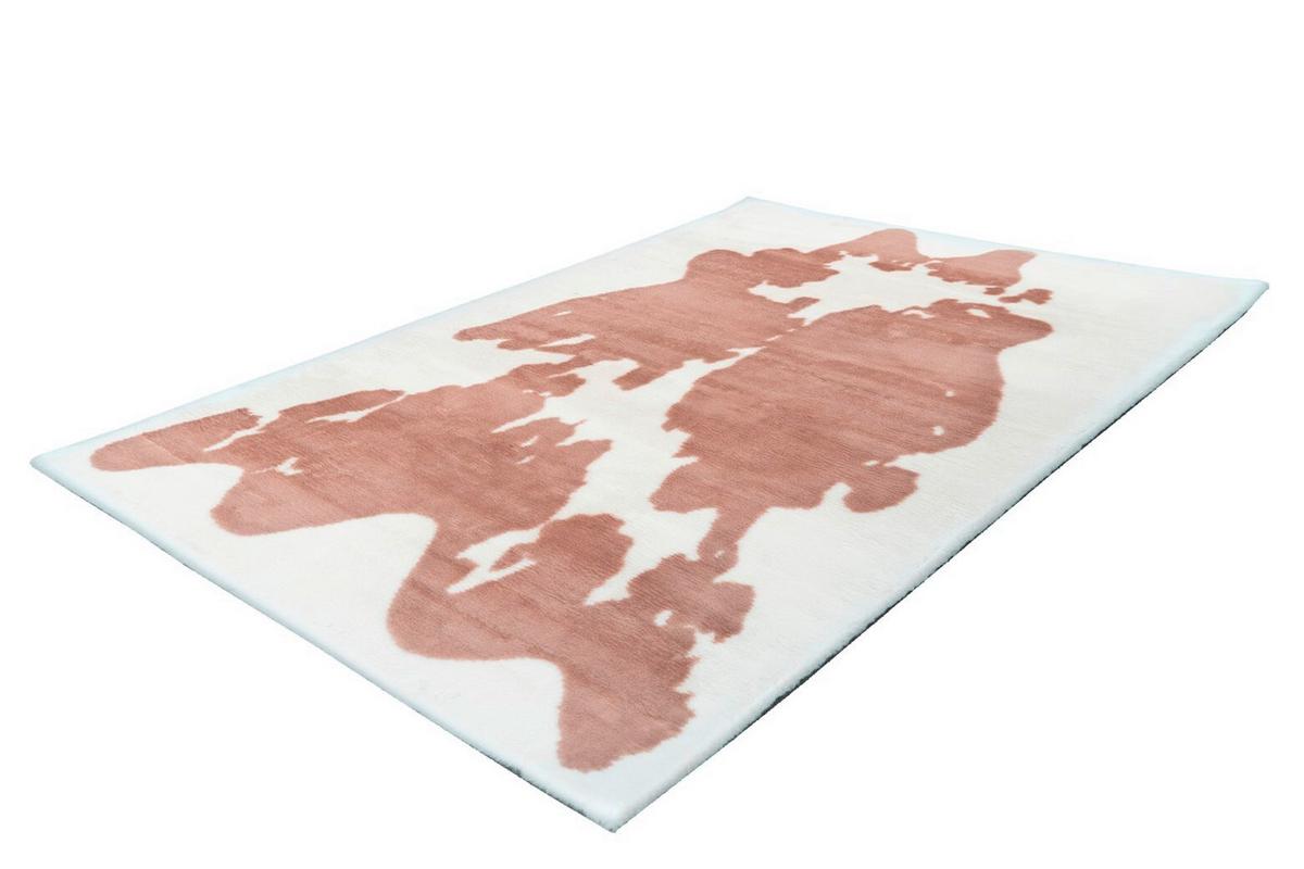 Hochflorteppich Rabbit Animal Weiß/taupe, 120x160 Cm - Taupe/Weiß, KONVENTIONELL, Textil (120/160cm)
