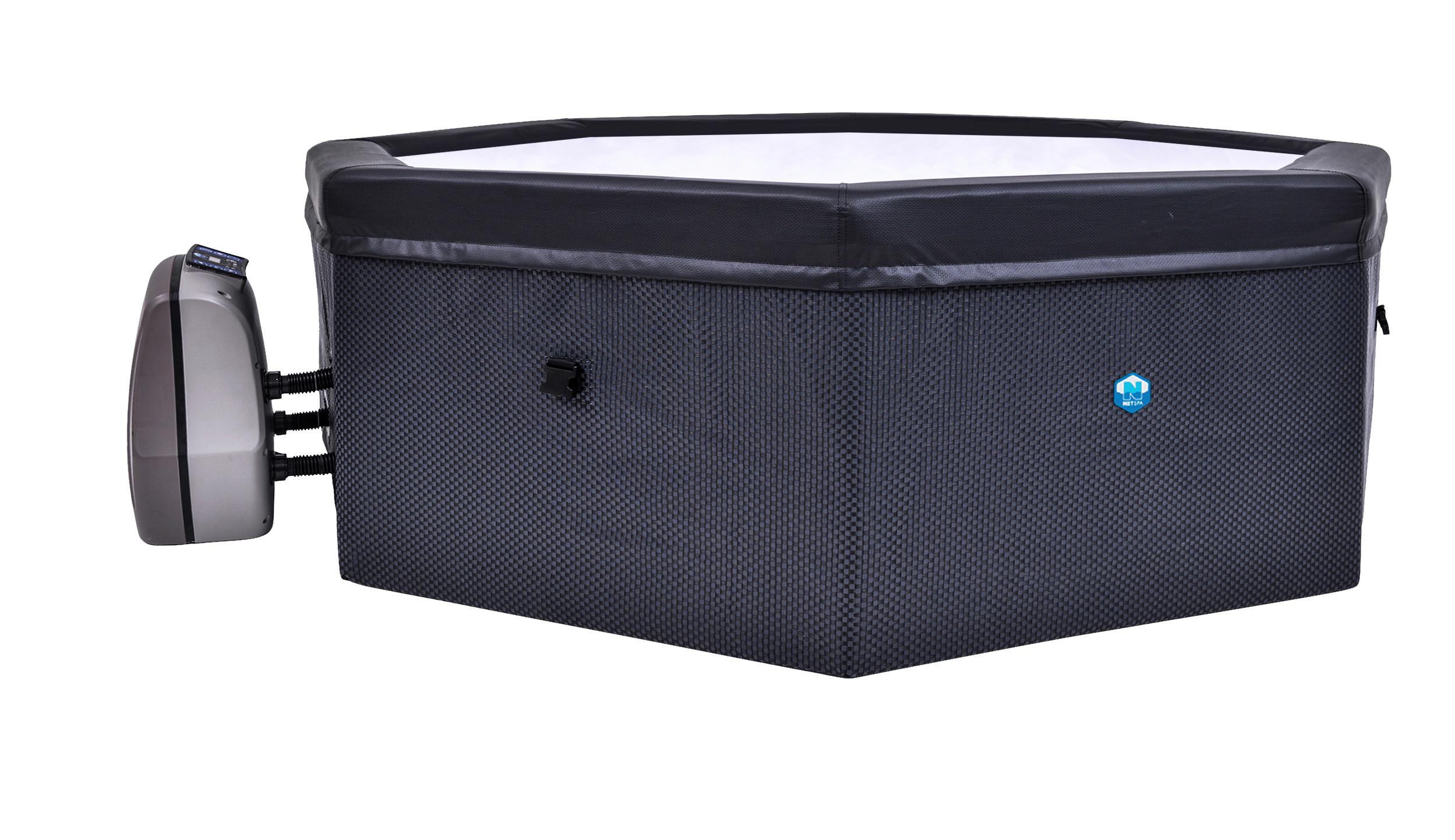 Whirlpools Metall/Kunststoff Netspa Ø 193 X H 73 cm - Schwarz, Basics, Kunststoff/Metall (193/73cm)