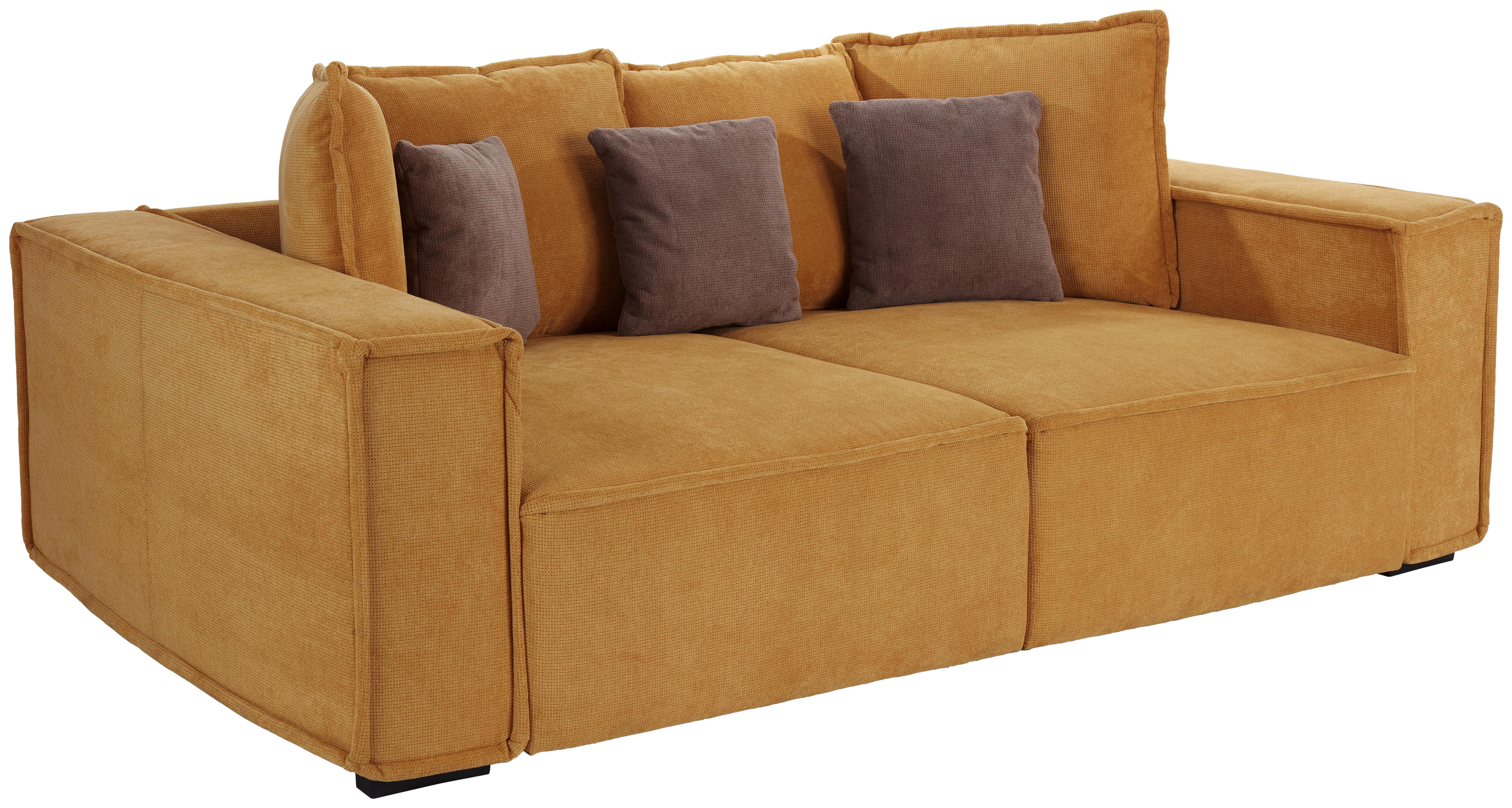 Bigsofa Surf - Taupe/Gelb, MODERN, Holz/Textil (244/62/117cm) - Luca Bessoni