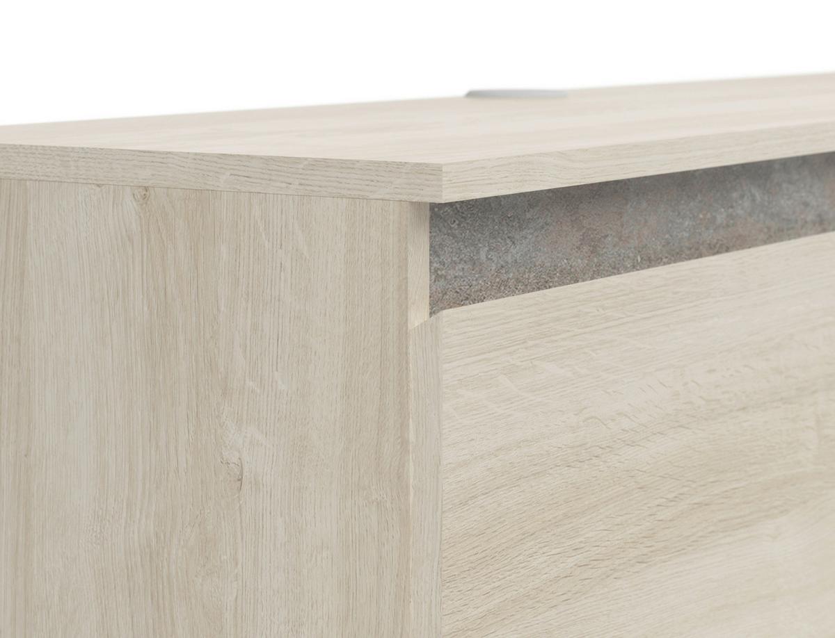 Lowboard Pascal 230cm, Schwarz Pascal - Schwarz/Eiche Artisan, MODERN, Holzwerkstoff (200/160/35cm)