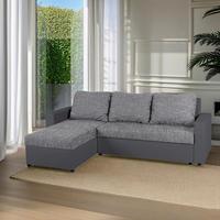 Ecksofa Hit Grau S: 147x228 Cm - Schwarz/Grau, Design, Holzwerkstoff/Textil (147/228cm) - P & B