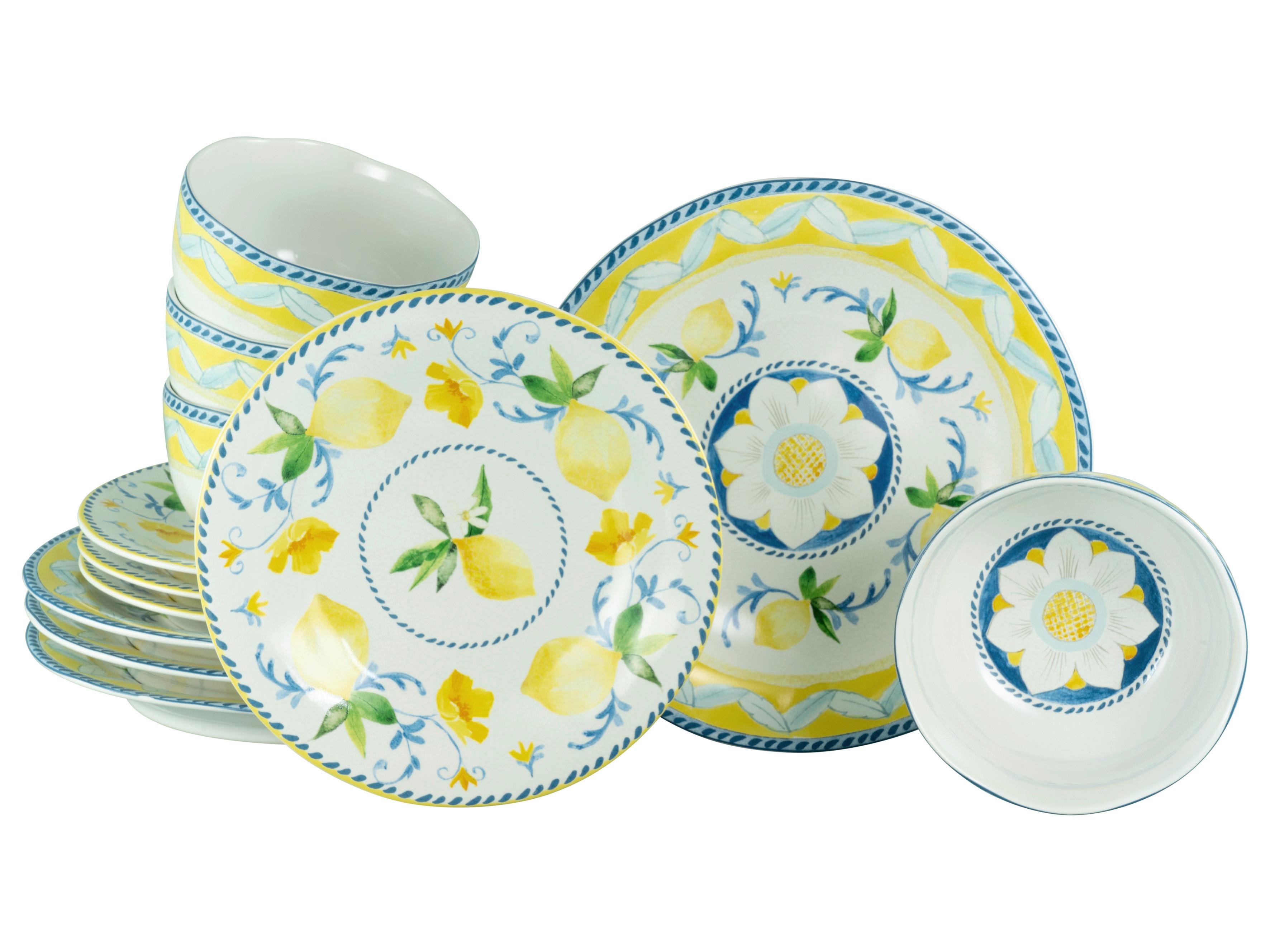 Tafelservice Lemona 12--Teilig., Multicolor - Multicolor, Basics, Keramik - Creatable