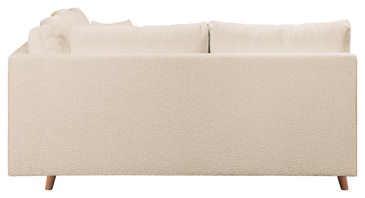 Ecksofa Ariella Weiß S: 161x231 cm - Naturfarben/Weiß, Design, Textil (161/231cm) - Livetastic