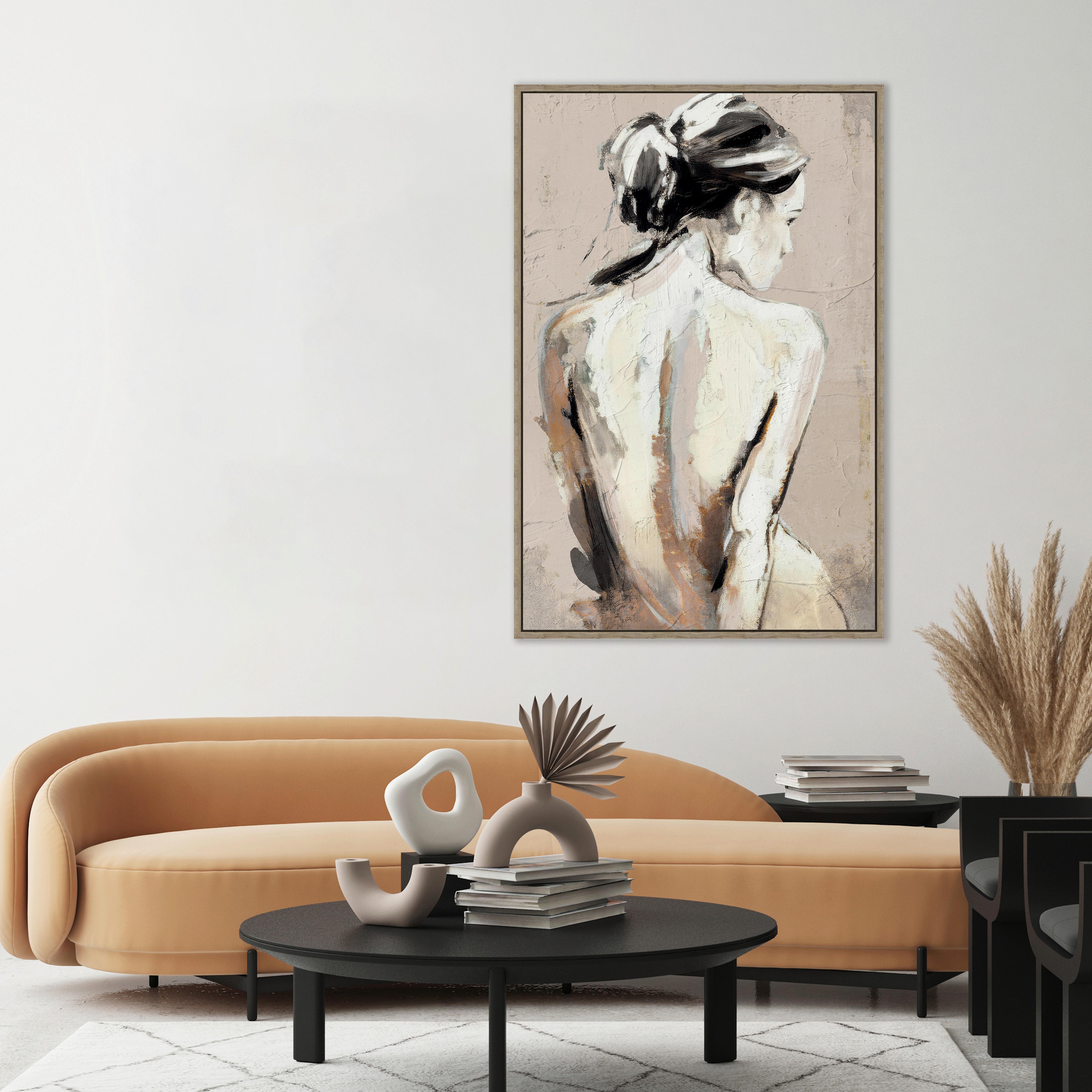 Obraz na plátně 60/90 cm - bílá/černá, Moderní, kompozitní dřevo/textil (60/90cm) - Mömax