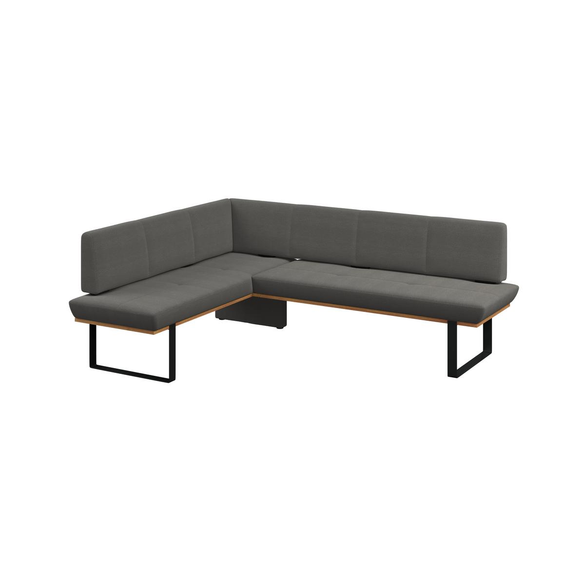 Eckbank Tristan Webstoff schwarz, S:175x225cm - Schwarz, MODERN, Holz/Textil (175/225cm) - James Wood