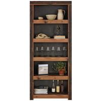 REGÁL MAGARA  -EXKLUSIV- - tmavě hnědá, Konvenční, kov/kompozitní dřevo (91/217/36,3cm) - Mömax