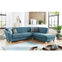 Ecksofa Gotland petrol mit Bettkasten, 257x212 cm - Petrol/Naturfarben, KONVENTIONELL, Textil (257/212cm) - Sit & More