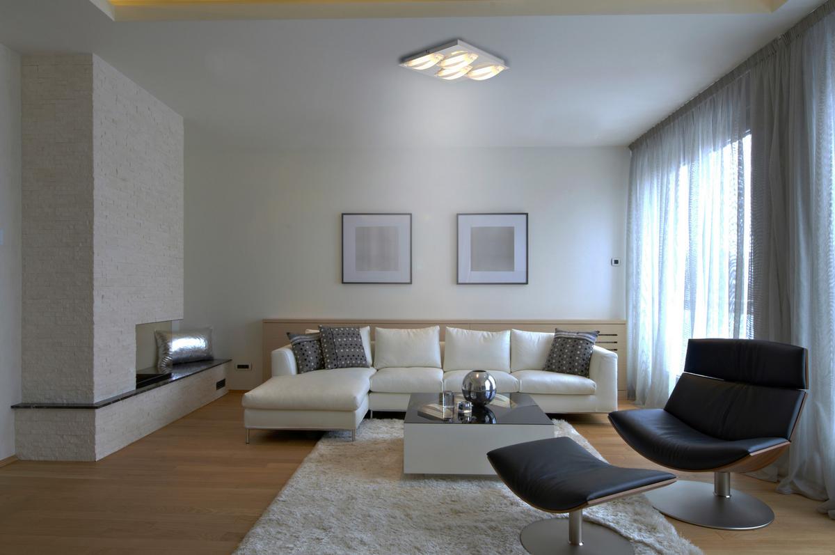 LED-Deckenleuchte Chur L: 30 cm Quadratisch - Chromfarben, Basics, Kunststoff/Metall (30/5cm) - Näve