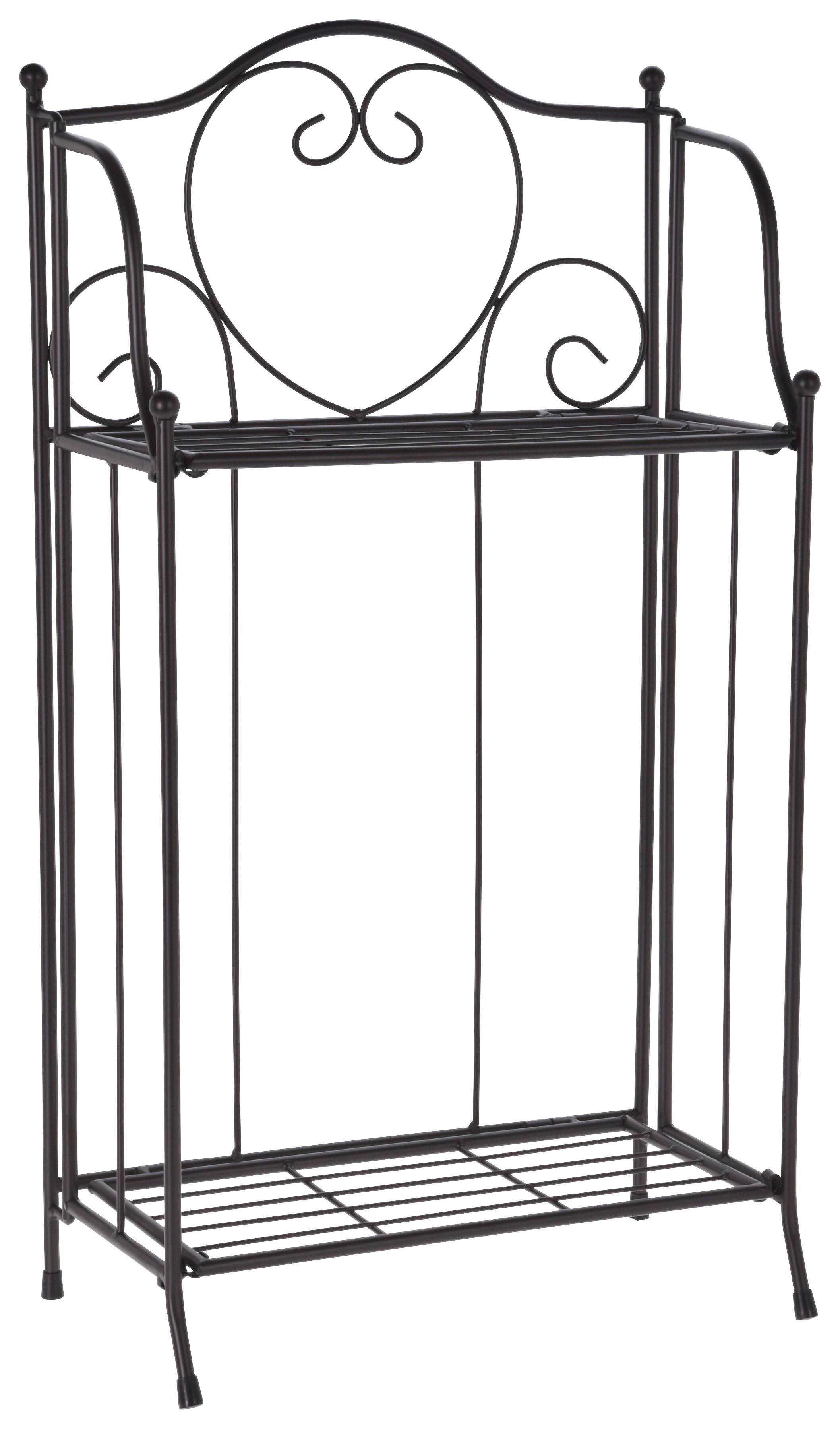 Blumenkastenhalter Berta - Schwarz, Basics, Metall (35,00/4,0/65,00cm)
