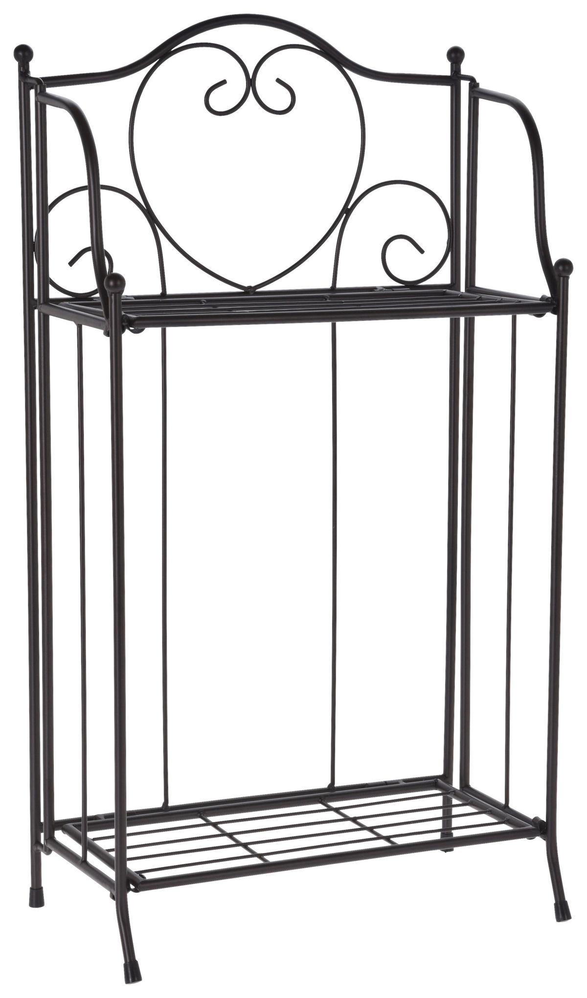 Blumenkastenhalter Berta - Schwarz, Basics, Metall (35,00/4,0/65,00cm)