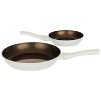 Pfannenset 2-teilig Metall/Kunststoff - Creme/Kupferfarben, Basics, Kunststoff/Metall - James Wood