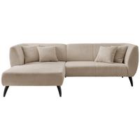 Ecksofa Colori Beige S: 160/264 Cm - Beige/Schwarz, MODERN, Holz/Textil (160/264cm) - MID.YOU