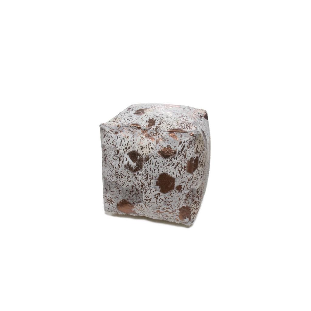 Pouf Dazzle Creme/Chromfarben B:45 cm