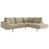 Ecksofa Celaya Cappuccino - Schwarz/Cappuccino, Design, Textil (280/223cm) - Livetastic