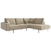 Ecksofa Celaya Cappuccino - Schwarz/Cappuccino, Design, Textil (280/223cm) - Livetastic