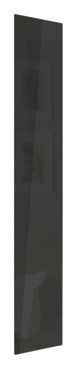 DVEŘE UNIT - vysoce lesklá antracitová, Moderní, kompozitní dřevo (45,3/202,6/1,8cm) - Ondega