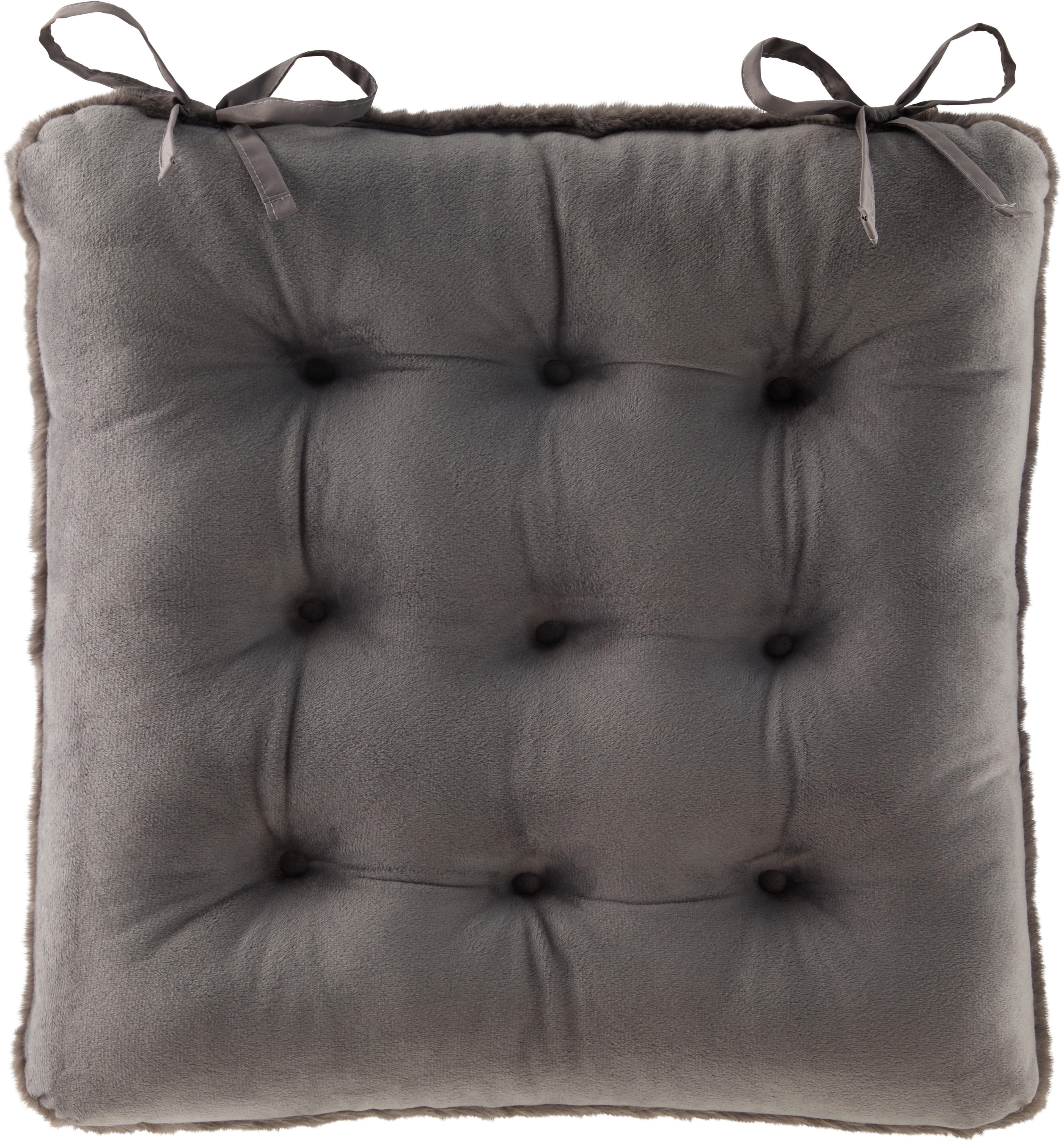 Sitzkissen Cozy - Anthrazit, MODERN, Textil (40/40/4cm) - Luca Bessoni
