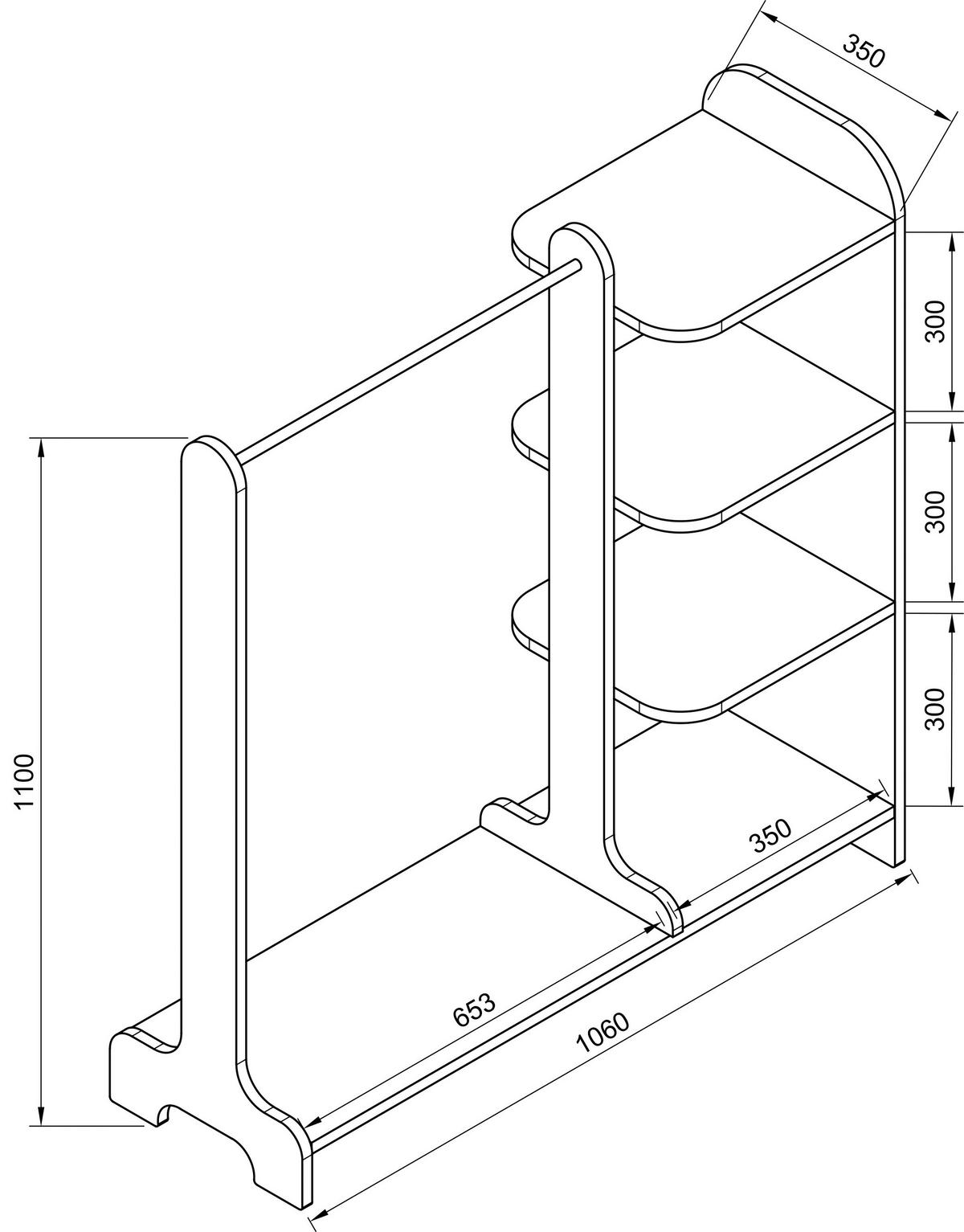 Garderobe Lempu Honigeiche Dekor - Honigeiche, MODERN, Holzwerkstoff (106/110/35cm) - MID.YOU