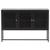 Sideboard Malla - Schwarz, Design, Metall (120/80/40cm) - Livetastic