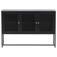 Sideboard Malla - Schwarz, Design, Metall (120/80/40cm) - Livetastic
