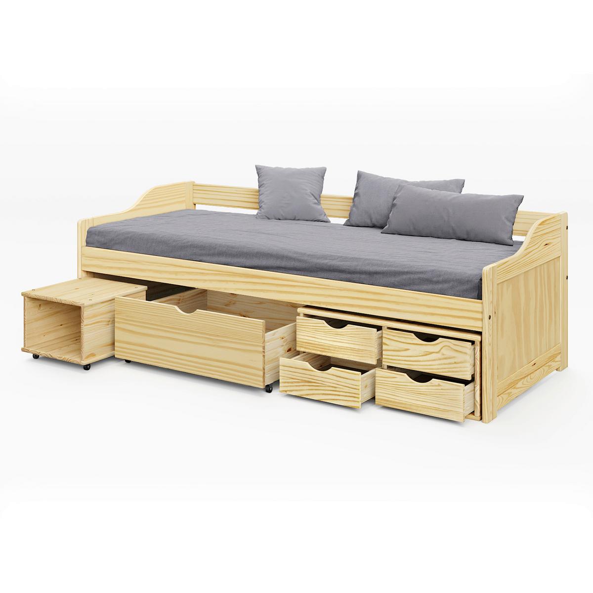 BETT BETT 205X97 CM AUS KIEFERNHOLZ - Naturfarben, Basics, Holz (90/200cm) - Livetastic