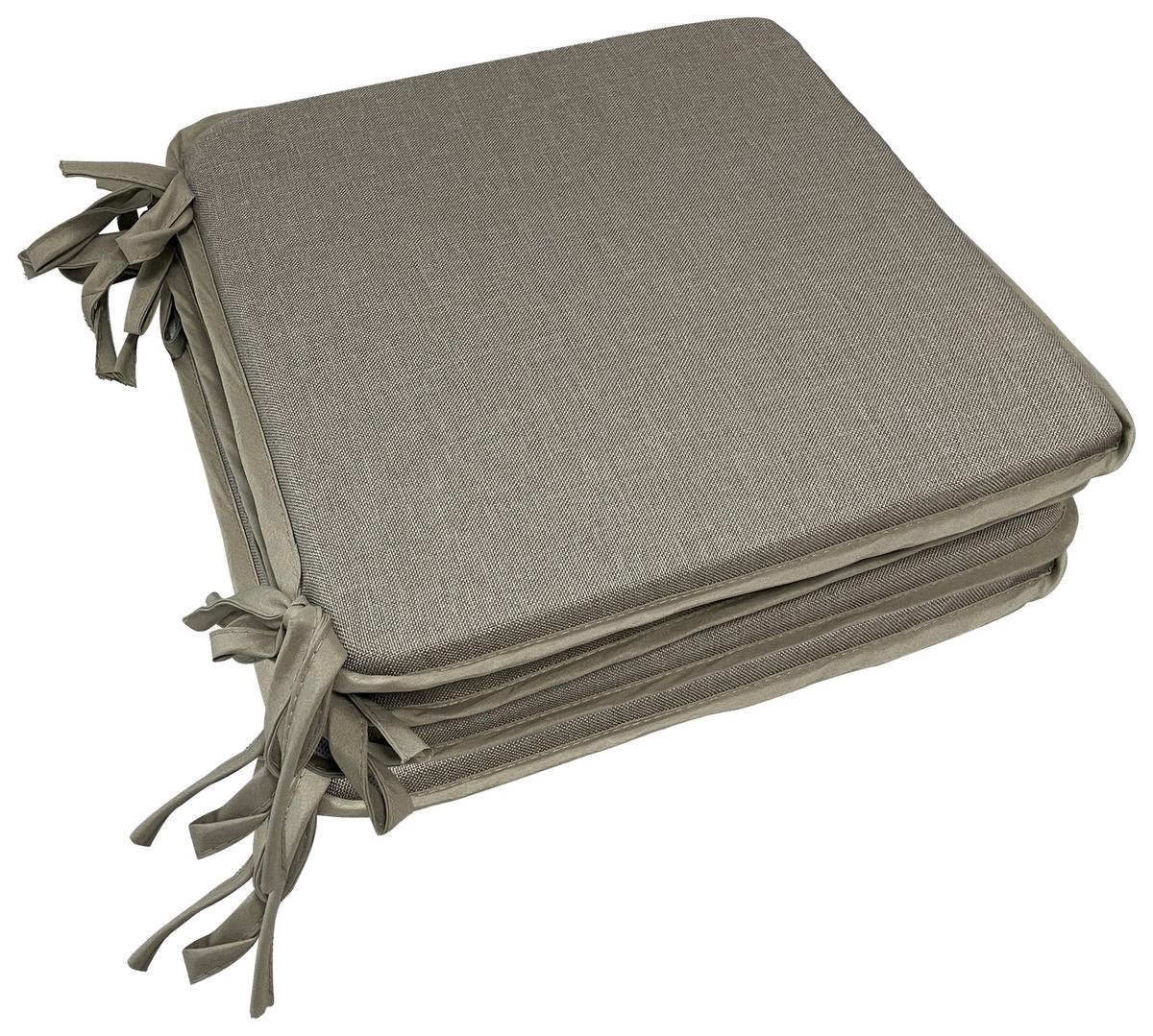 Sitzkissen Xenia - 4er Pack - Taupe, MODERN, Textil (36/36/2cm) - Luca Bessoni