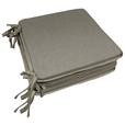 Sitzkissen Xenia - 4er Pack - Taupe, MODERN, Textil (36/36/2cm) - Luca Bessoni