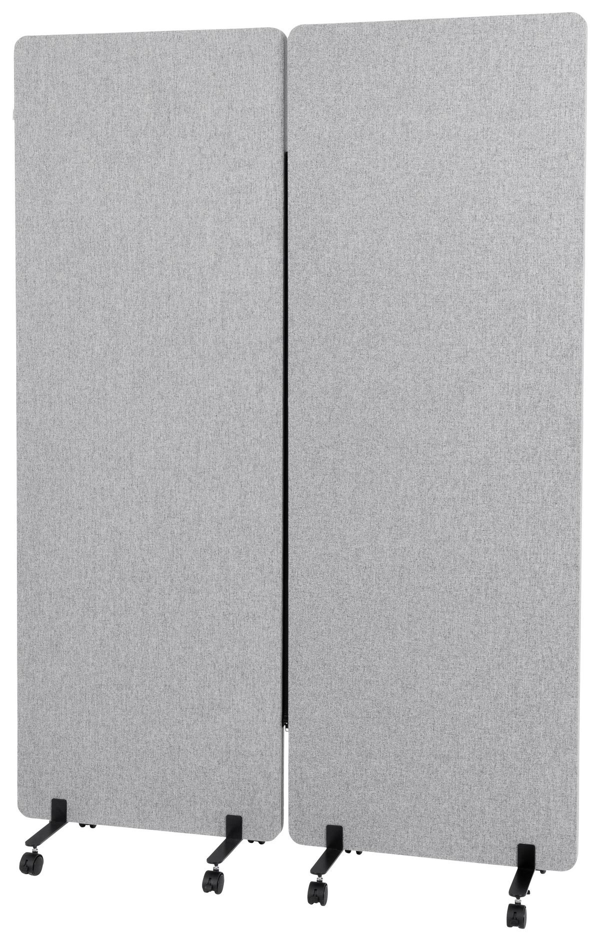 Trennwand Flexmiut - Hellgrau, Basics, Kunststoff/Textil (60/177/35cm) - MID.YOU