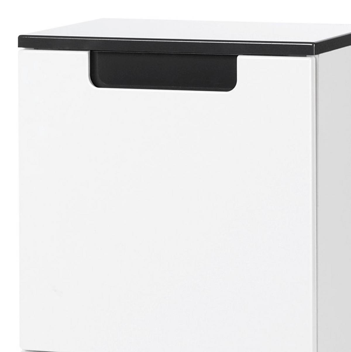 Midischrank mit Türdämpfer Siena 40cm Weiß/Anthrazit - Anthrazit/Weiß, MODERN, Holzwerkstoff (40/105/27cm) - Held
