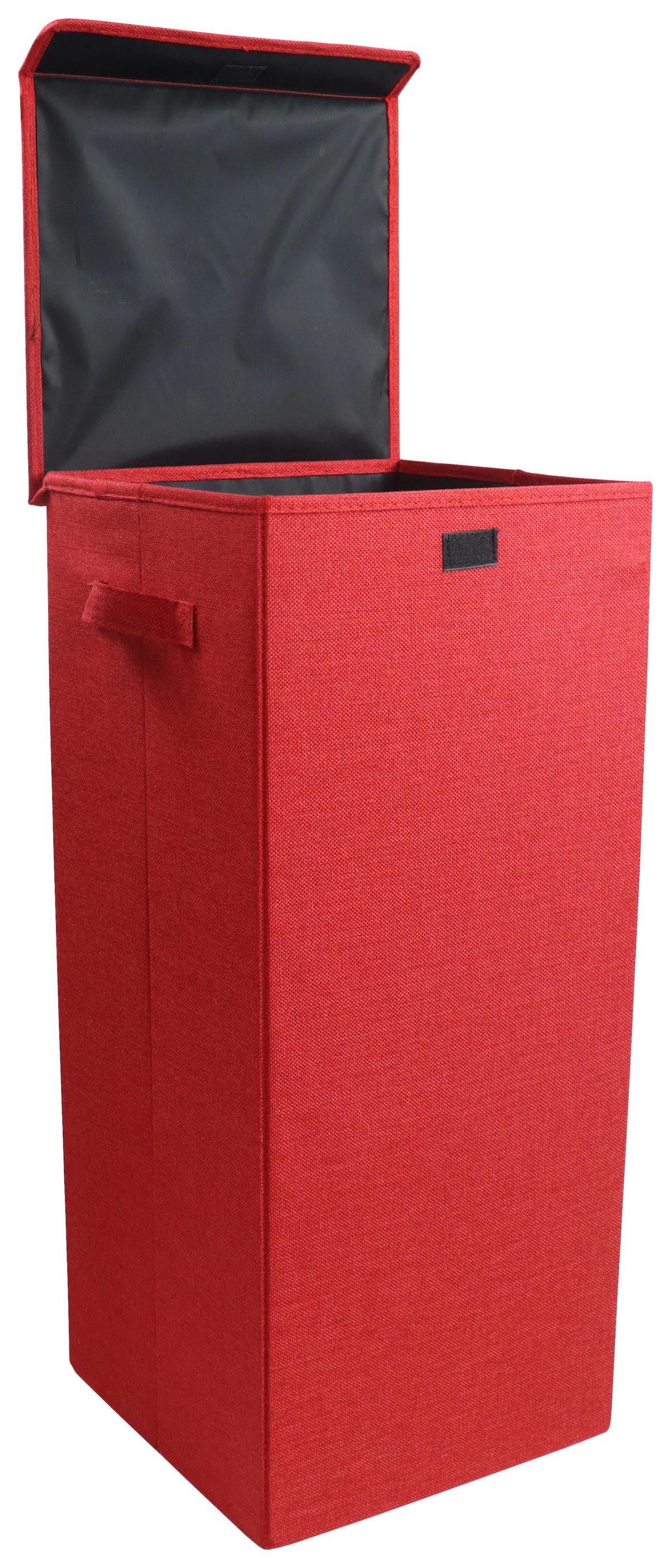 Wäschekorb Dreso Rot B: 30 cm - Rot, MODERN, Textil (30/70/30cm) - MID.YOU