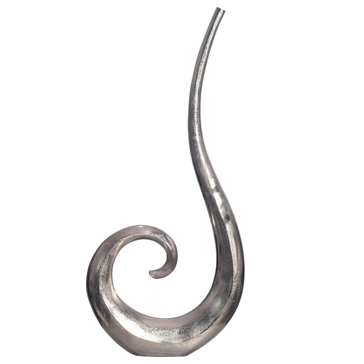 Dekovase Spirale Silberfarben B: 48 Cm - Silberfarben, Design, Metall (48/100/10cm) - Livetastic