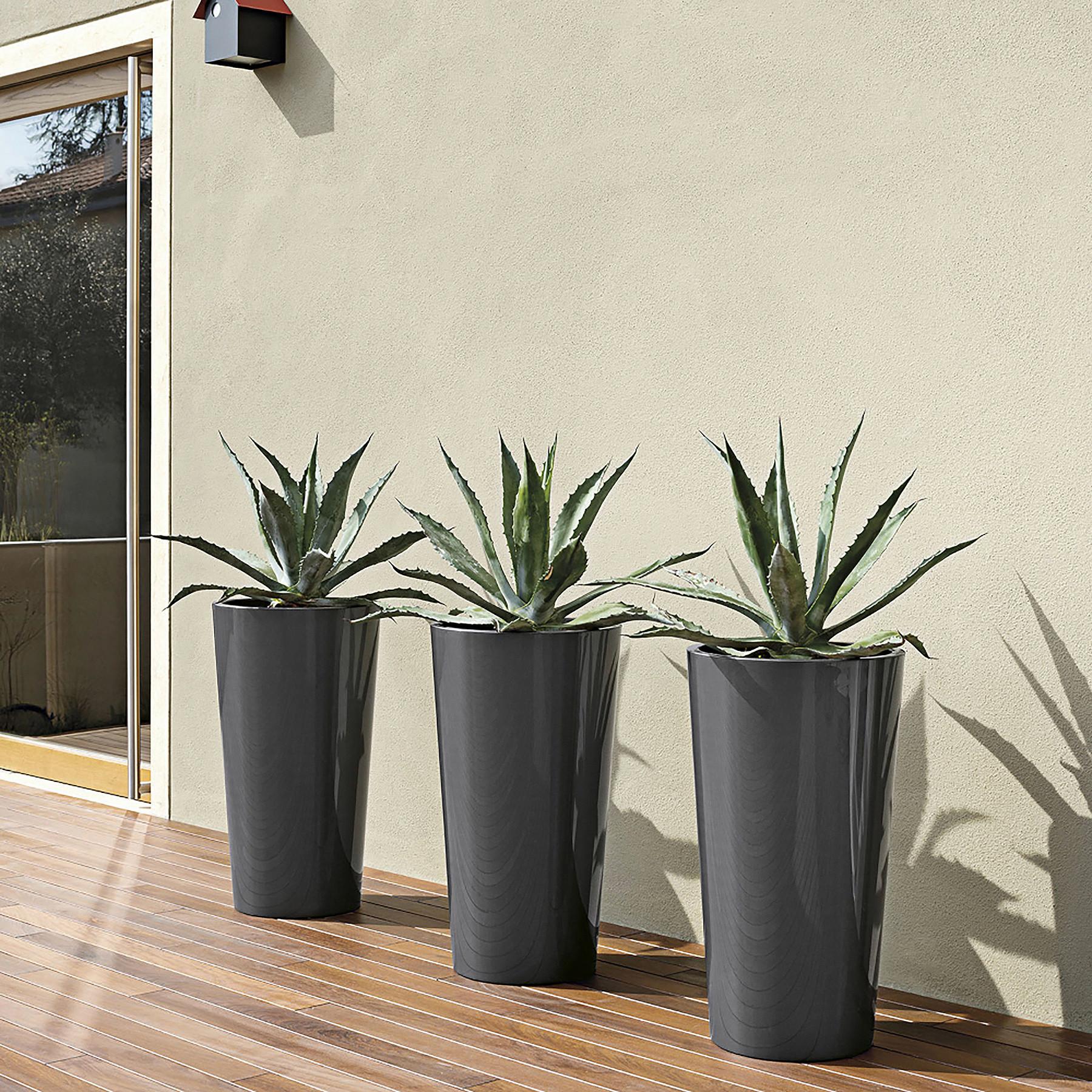 Pflanzentopf Anthrazit D: 40 cm Rund - Anthrazit, Basics, Kunststoff (40/73cm)