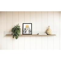 Wandboard Stranda Weiß/Eiche B: 150cm - Weiß, Design, Holzwerkstoff (150/17/17cm) - MID.YOU