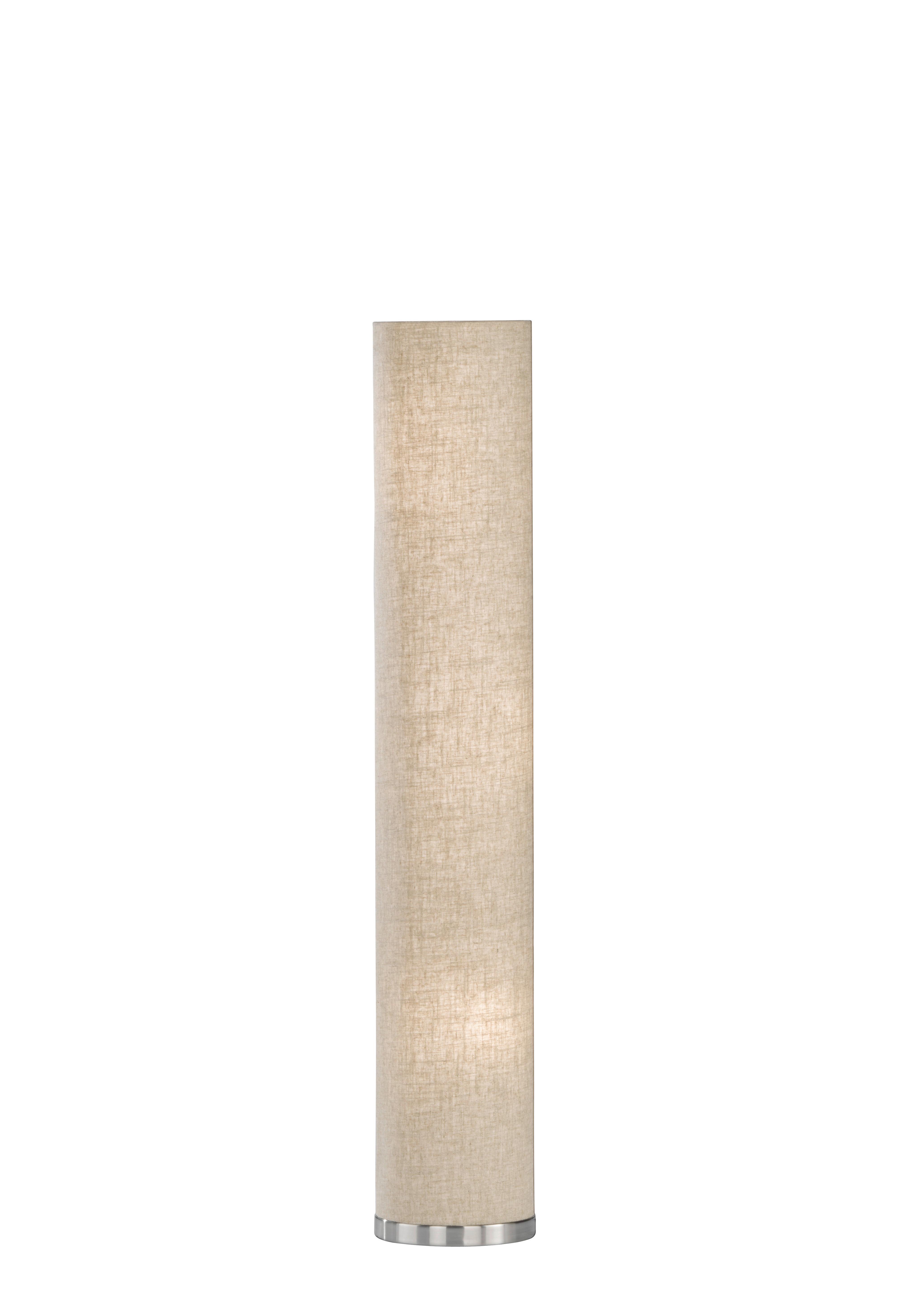 Stehlampe Thor Sandfarben / Nickelfarben mit Fußschalter - Sandfarben/Nickelfarben, Basics, Textil/Metall (19/110cm) - Fischer & Honsel