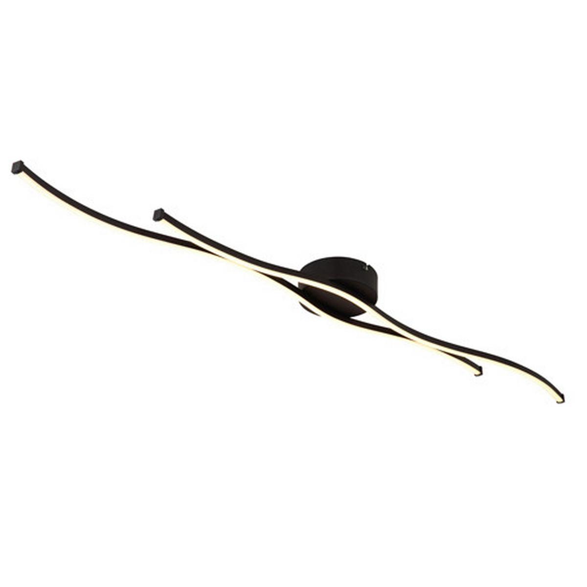 Led Mennyezeti Lámpa Noya - fekete/opál, Modern, műanyag/fém (110/13/5,6cm) - Luca Bessoni