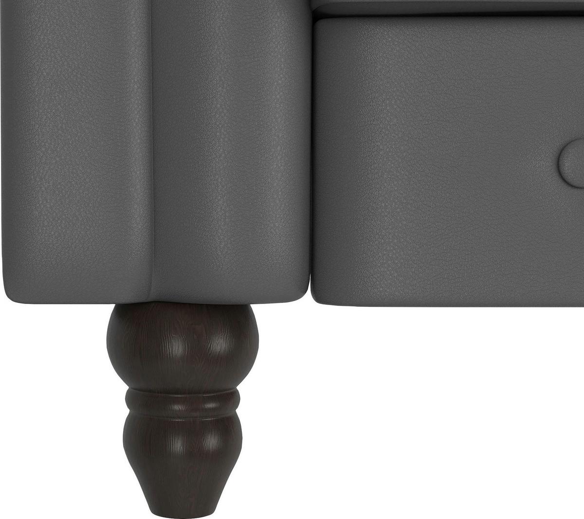Sessel Firenze Grau, Relaxfunktion - Schwarz/Grau, Basics, Textil (111/83/87cm) - Livetastic